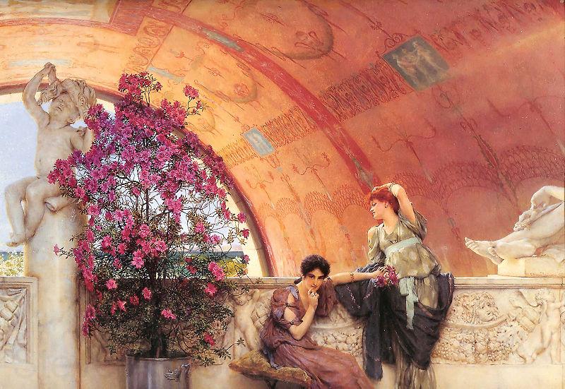 Alma-Tadema, Sir Lawrence Unconscious Rivals Spain oil painting art